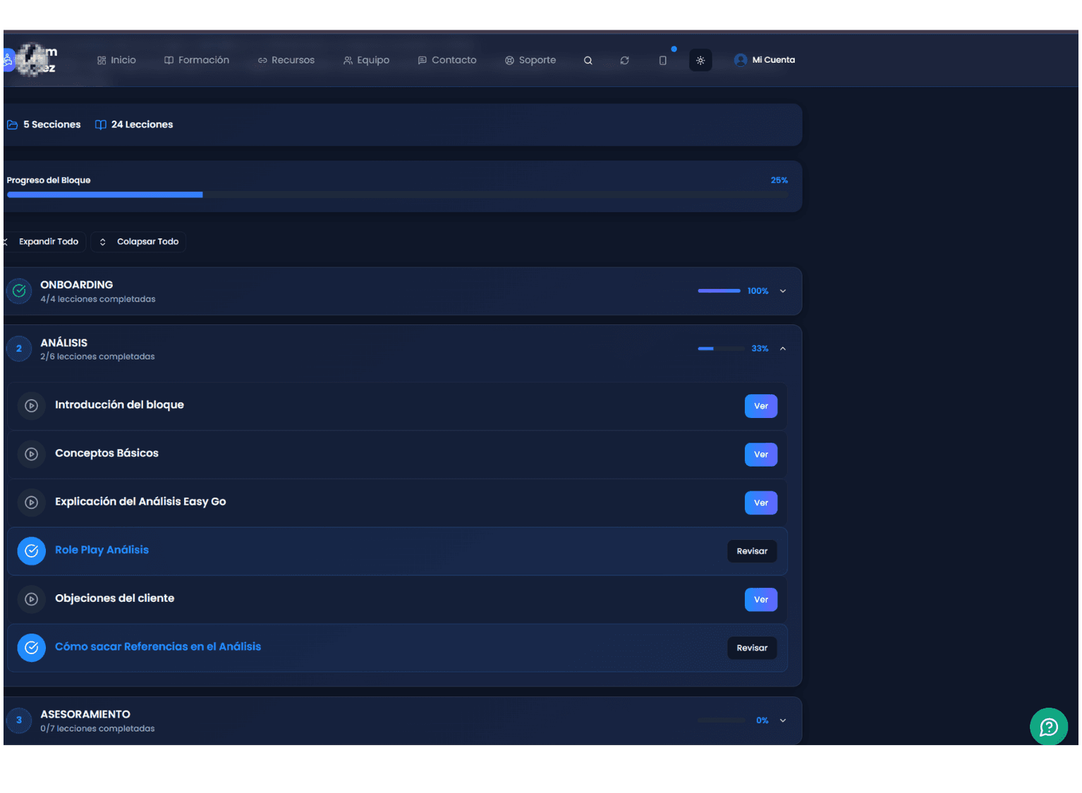 Structured onboarding and training tracks inside the platform.